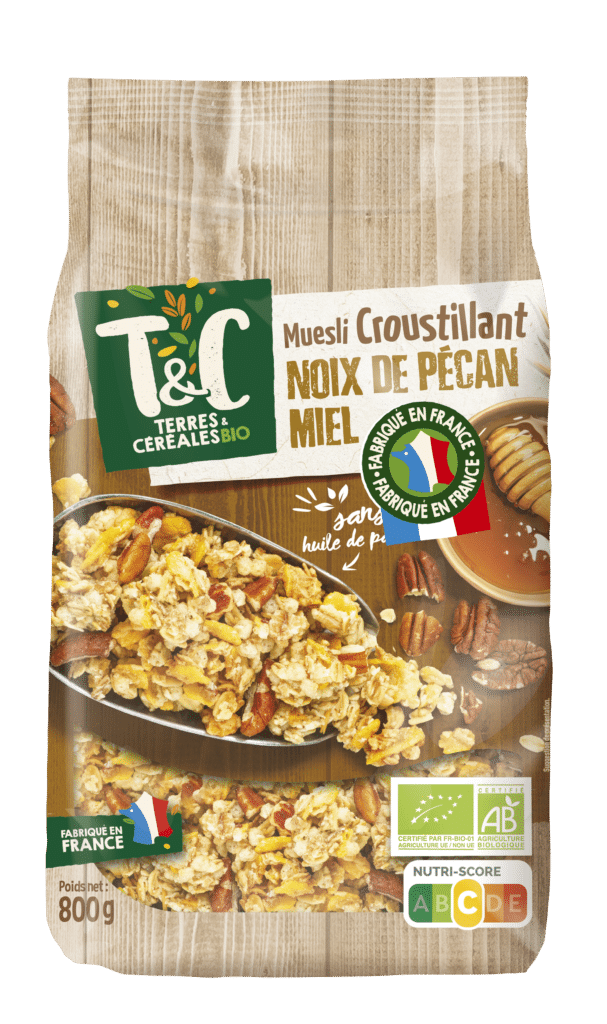 Muesli croustillant noix de pécan miel