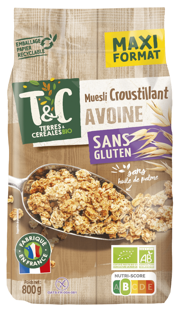 Muesli croustillant avoine sans gluten